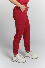 Anastasia Jogger Scrub Pants - Ruby Red