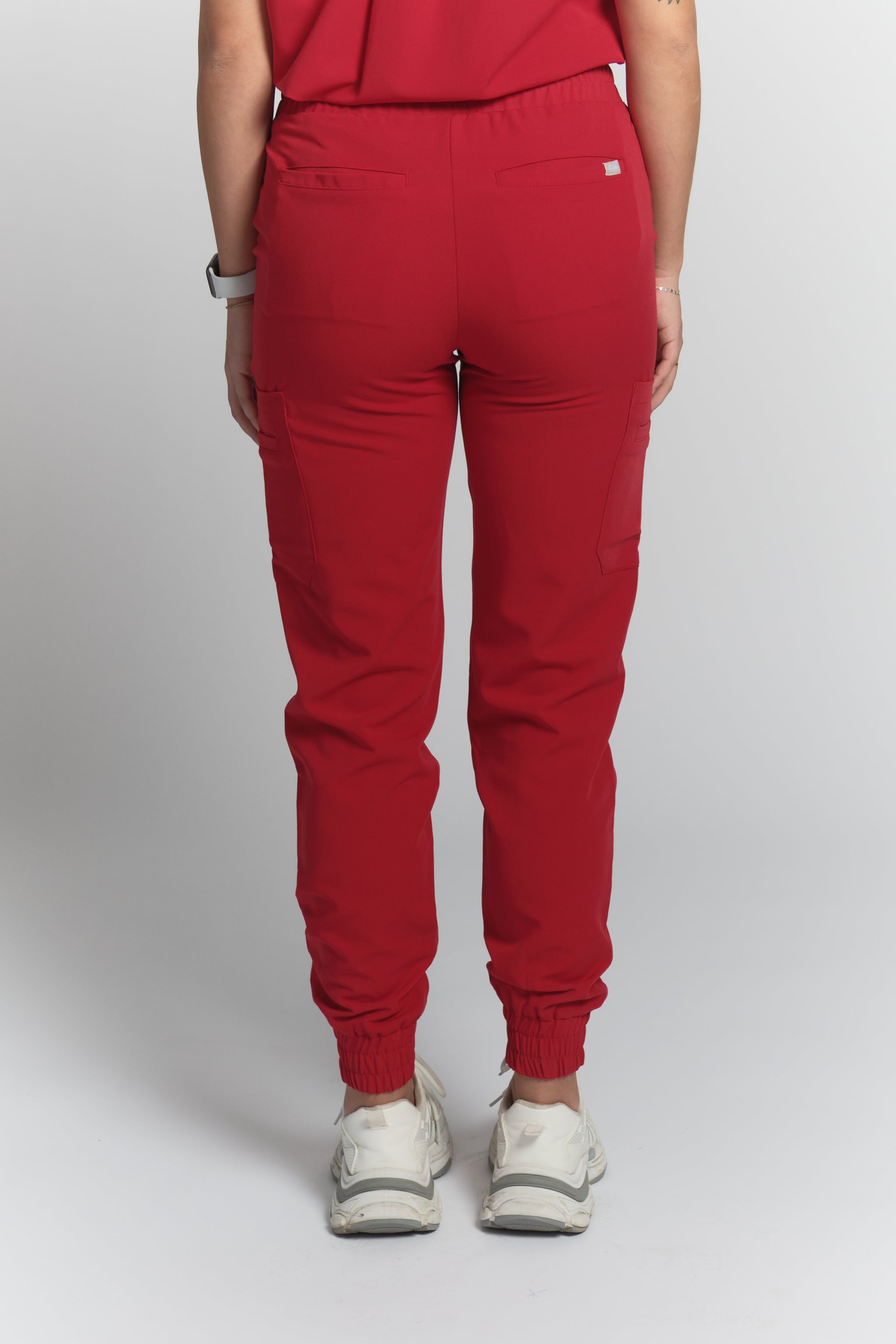 Anastasia Jogger Scrub Pants - Ruby Red