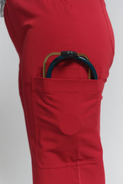 Anastasia Jogger Scrub Pants - Ruby Red