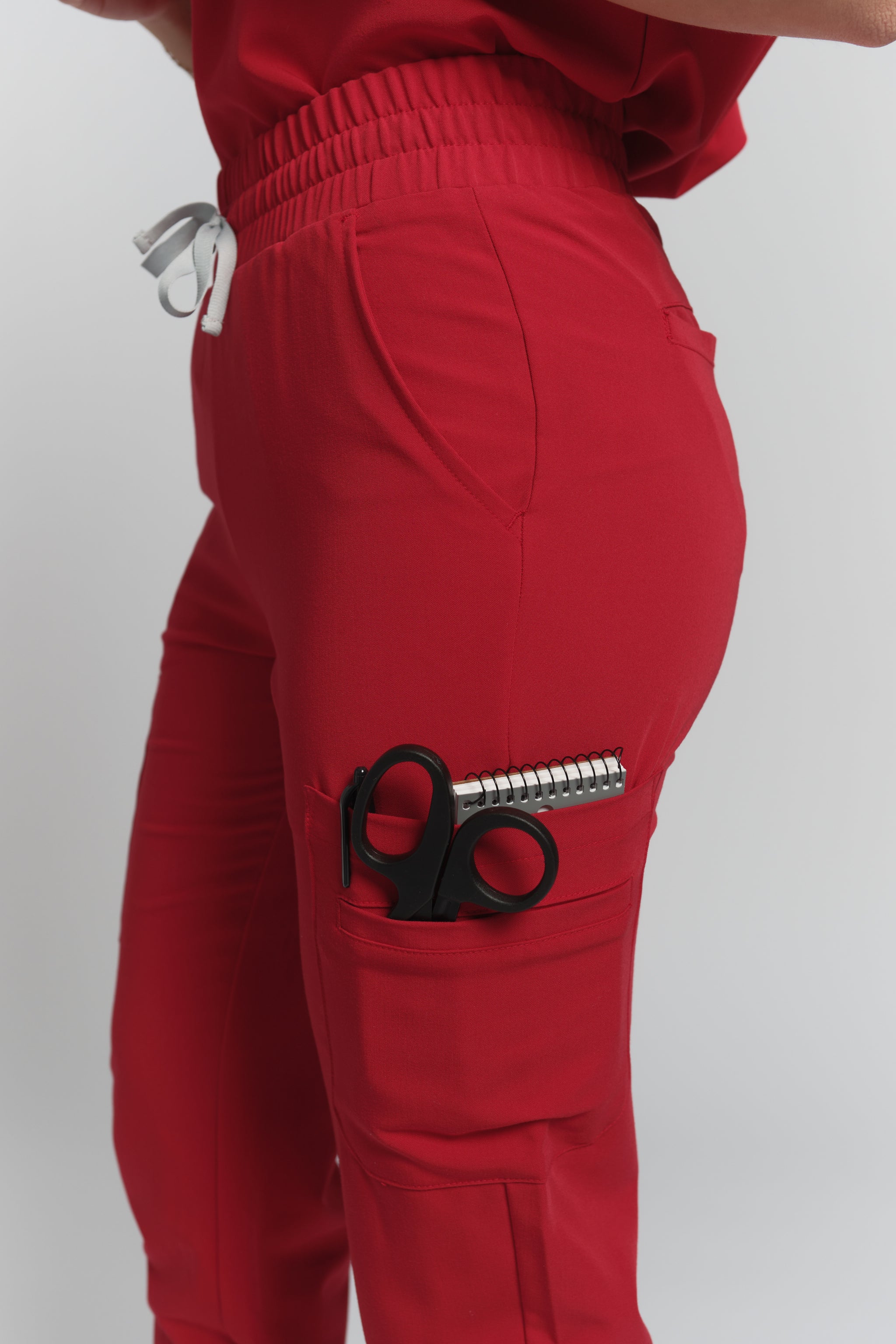 Anastasia Jogger Scrub Pants - Ruby Red