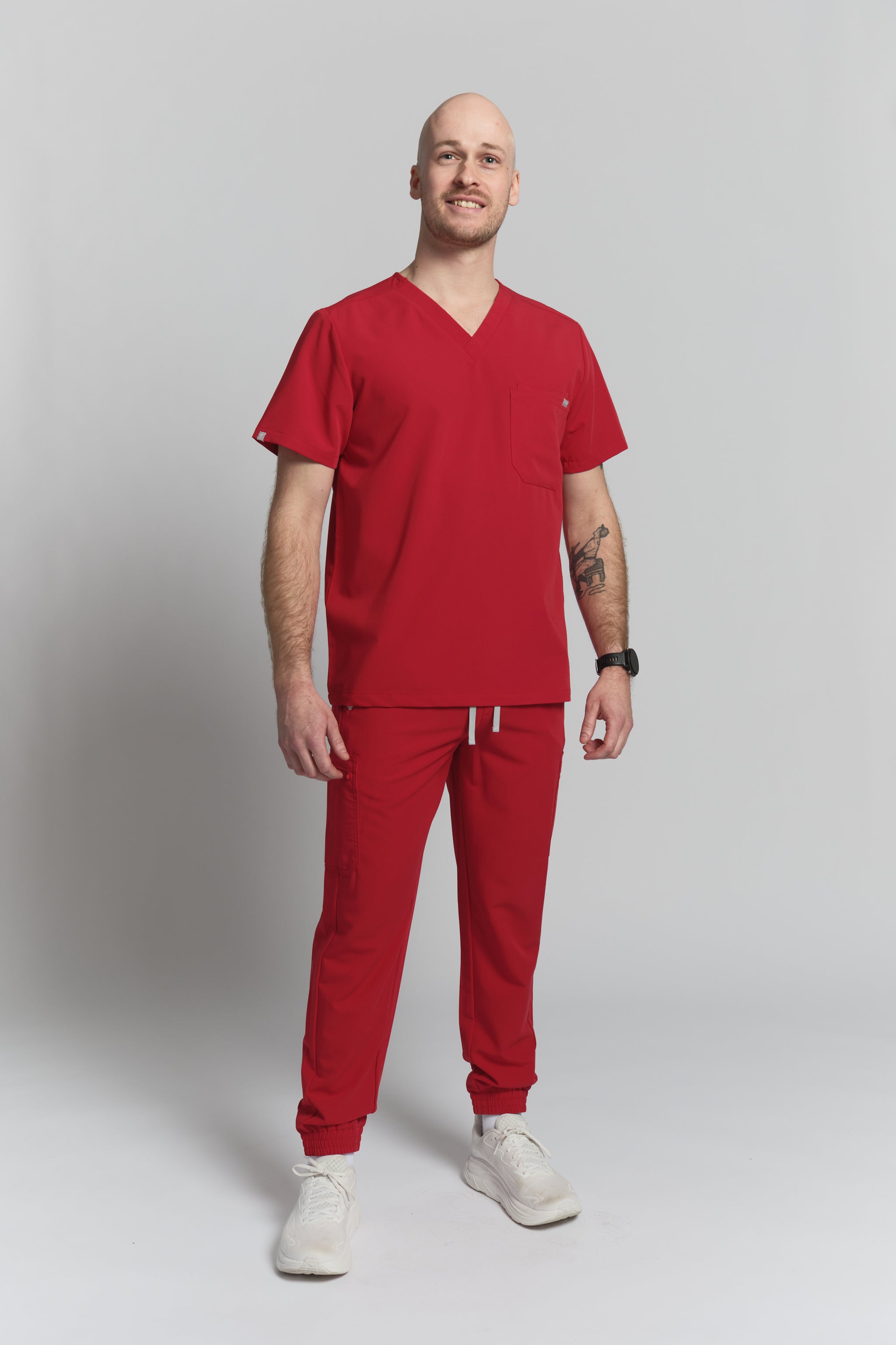 Kian Scrub Pants - Ruby Red