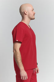 Liam Scrub Top - Ruby Red
