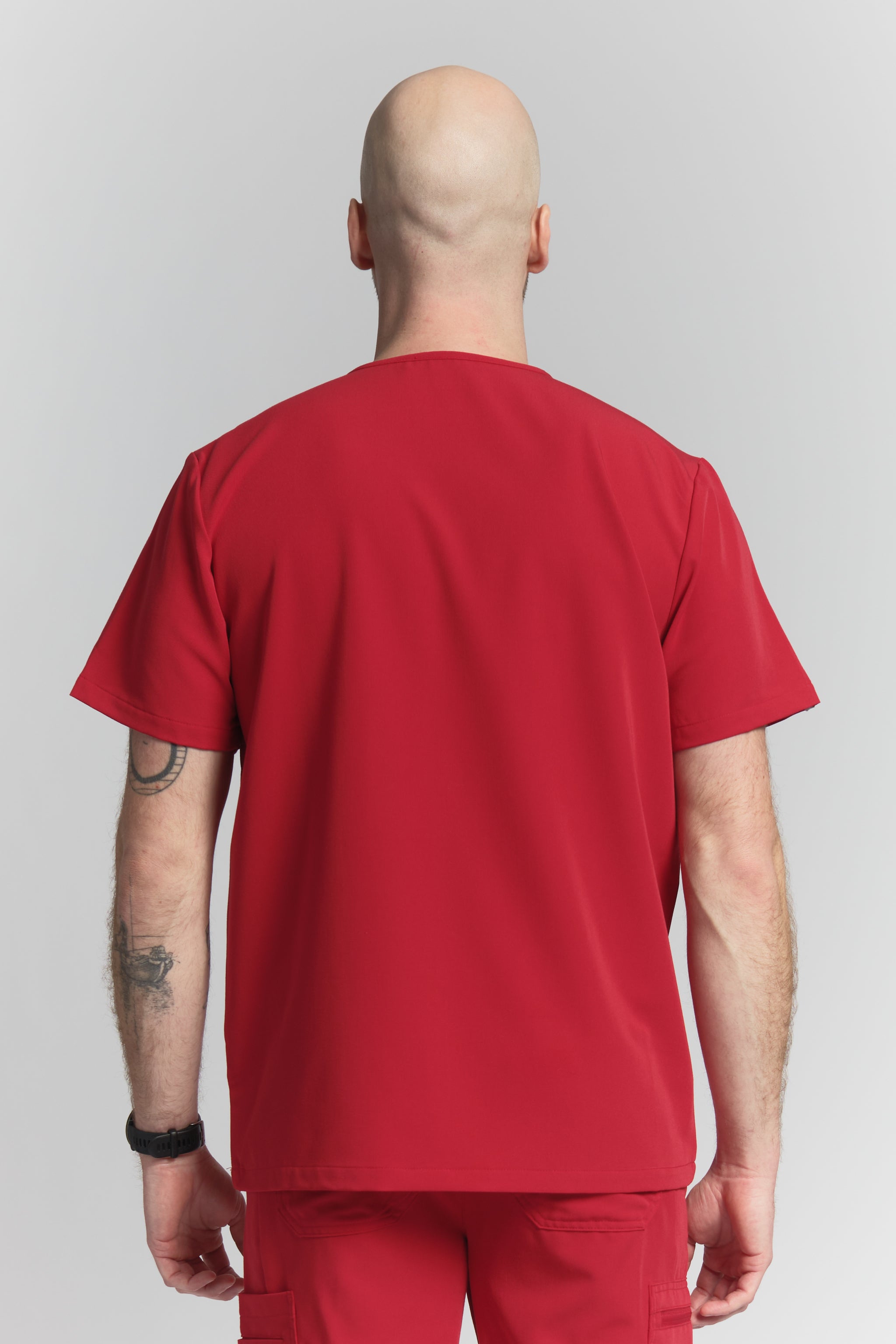 Liam Scrub Top - Ruby Red