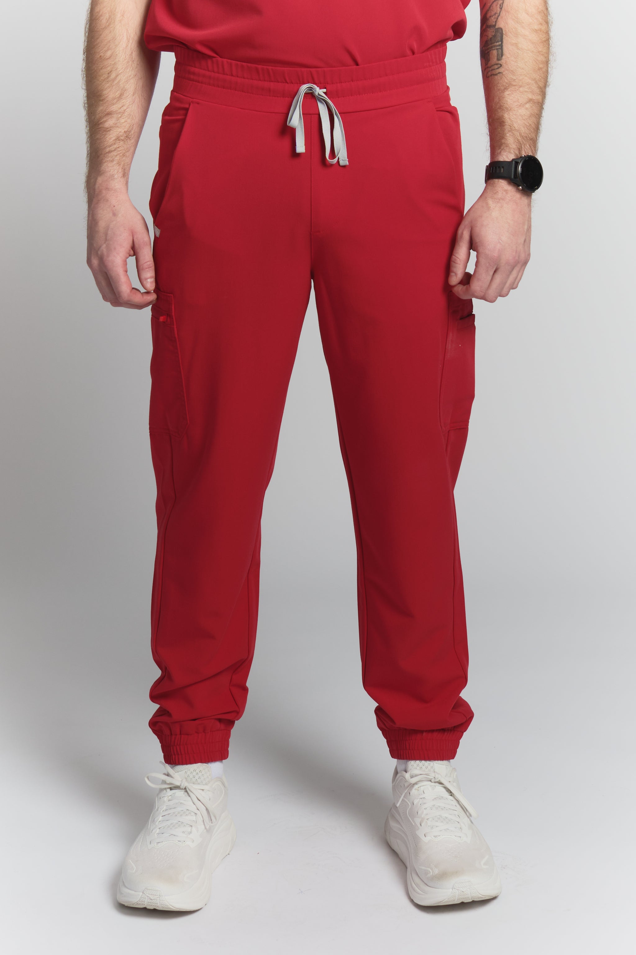 Kian Scrub Pants - Ruby Red