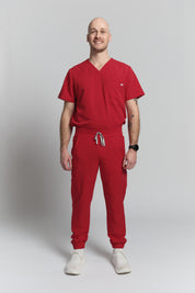 Kian Scrub Pants - Ruby Red
