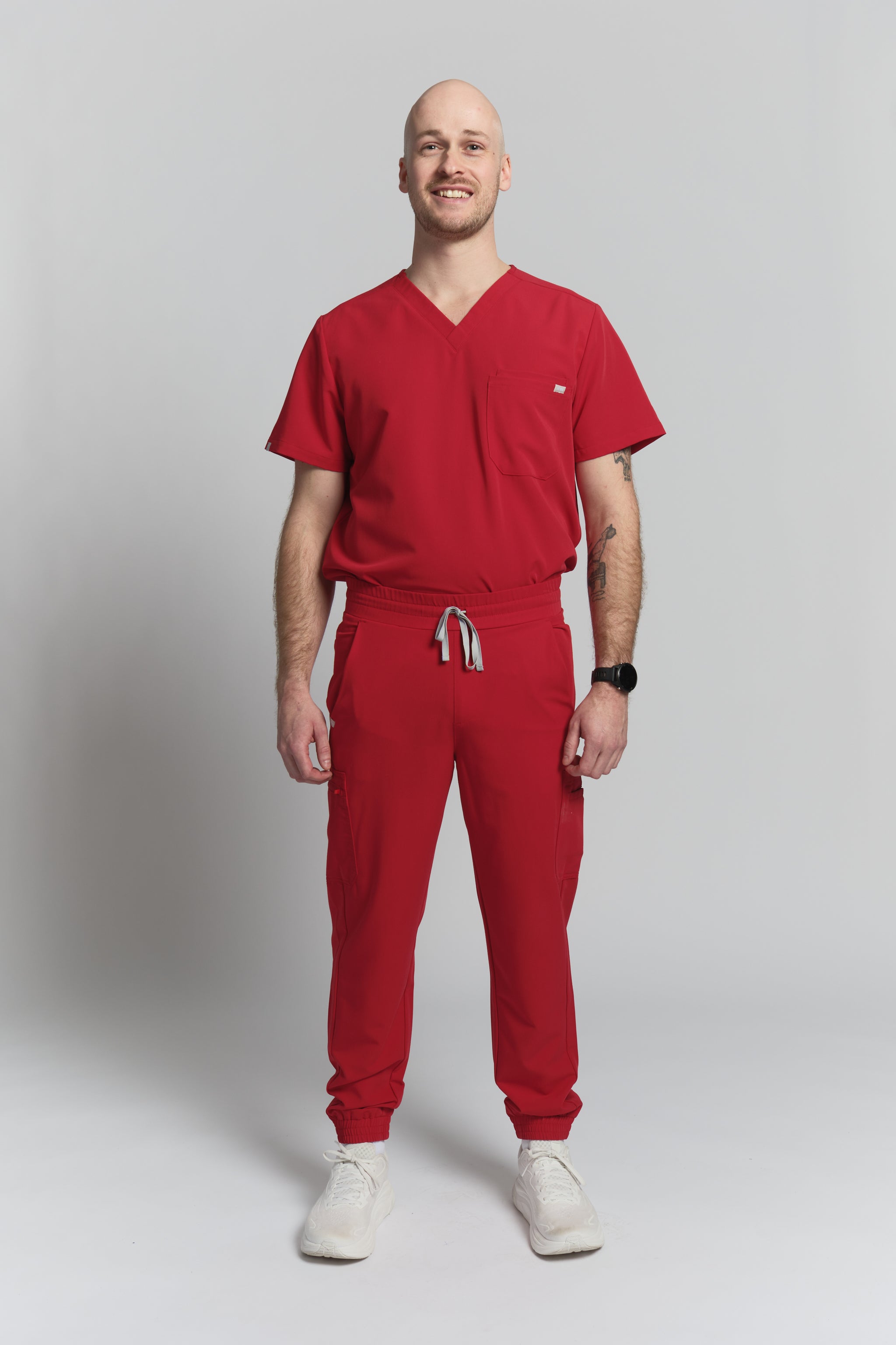 Kian Scrub Pants - Ruby Red