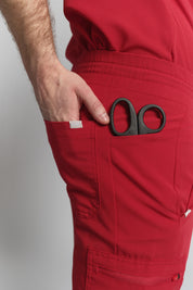 Kian Scrub Pants - Ruby Red