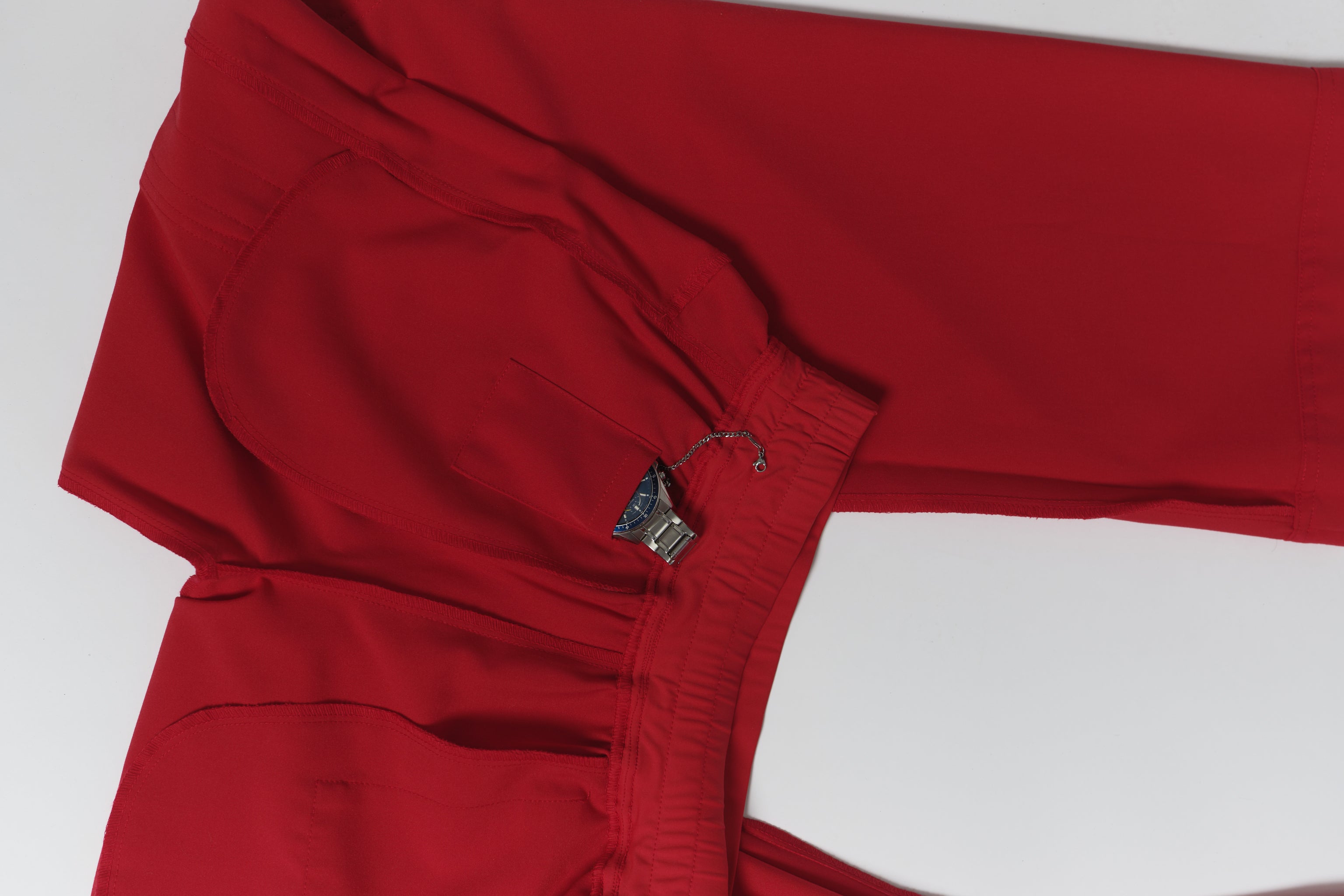 ACE Wide Leg Scrub Pants - Ruby Red