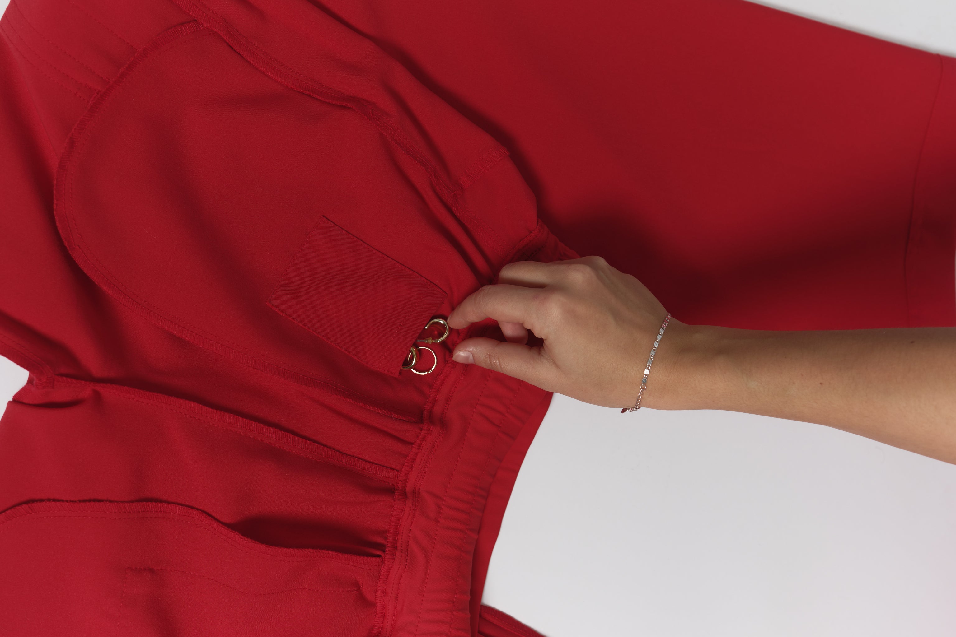 Anastasia Jogger Scrub Pants - Ruby Red