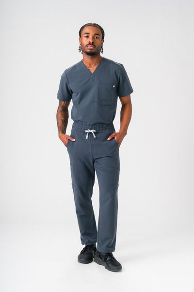 Pantalon médical droit Luca -Gris Charbon