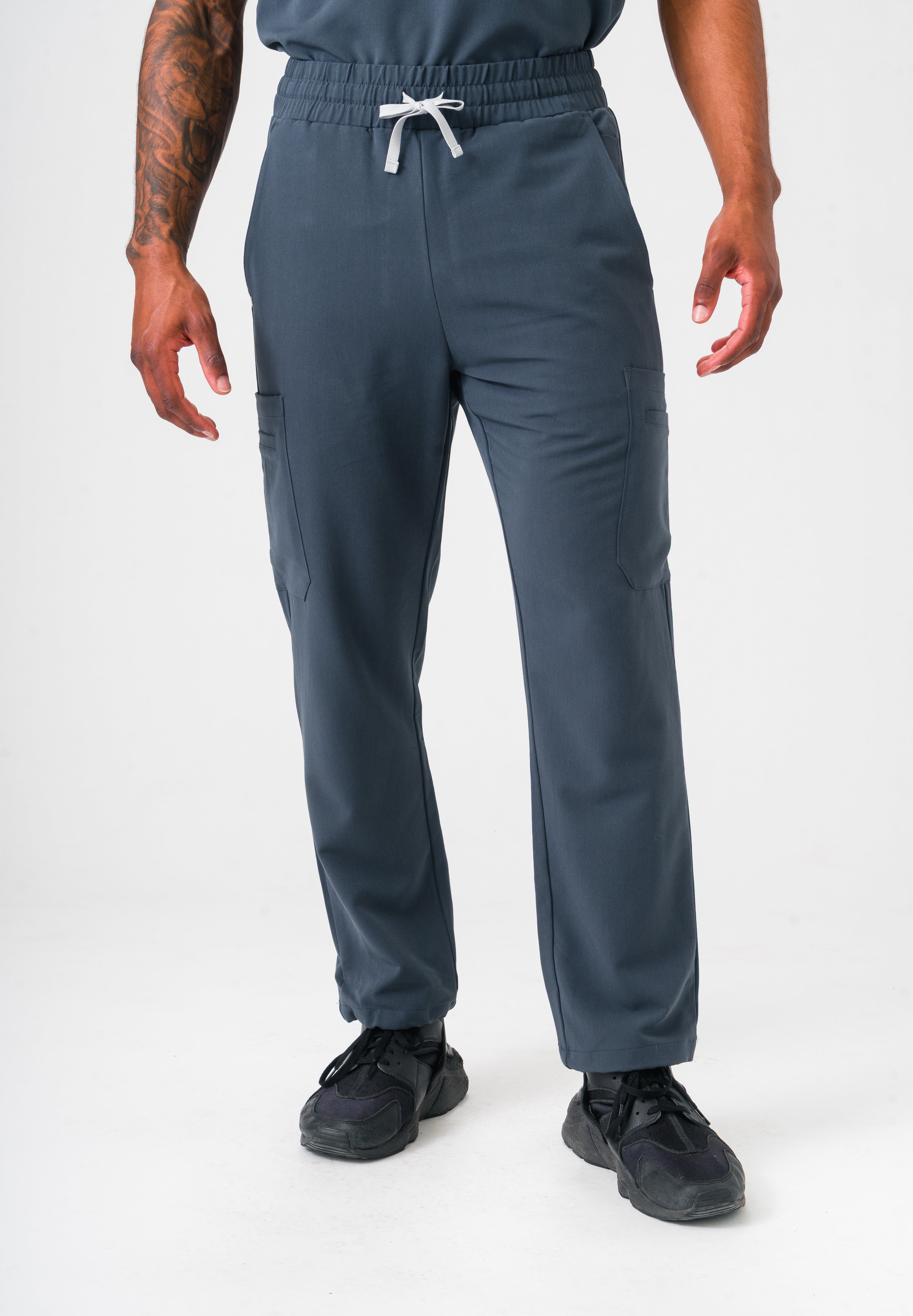 Luca Straight Scrub Pants -Pewter