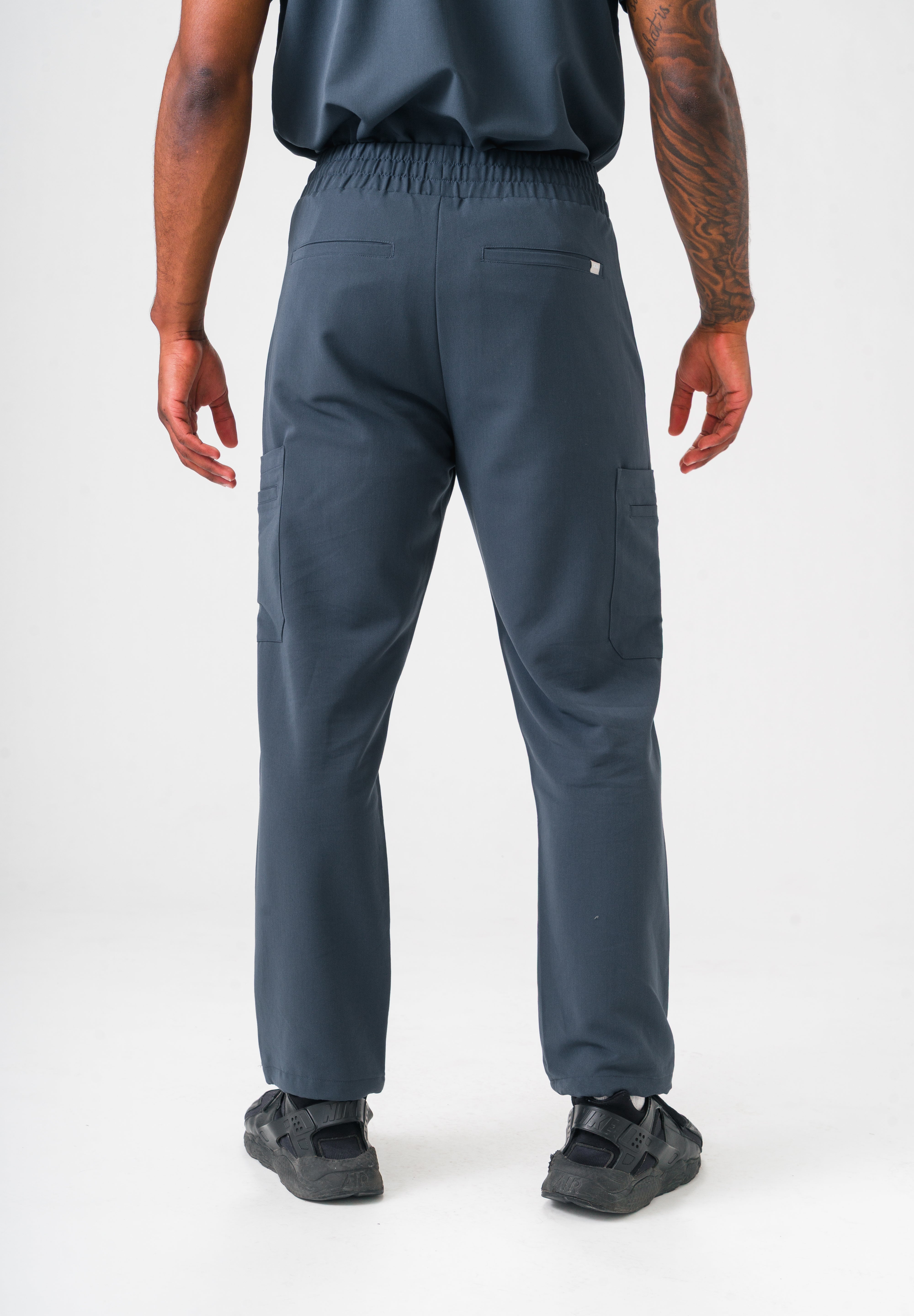 Luca Straight Scrub Pants -Pewter