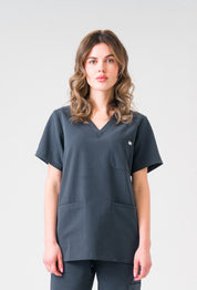 Blouse médicale Victoria - Gris Charbon