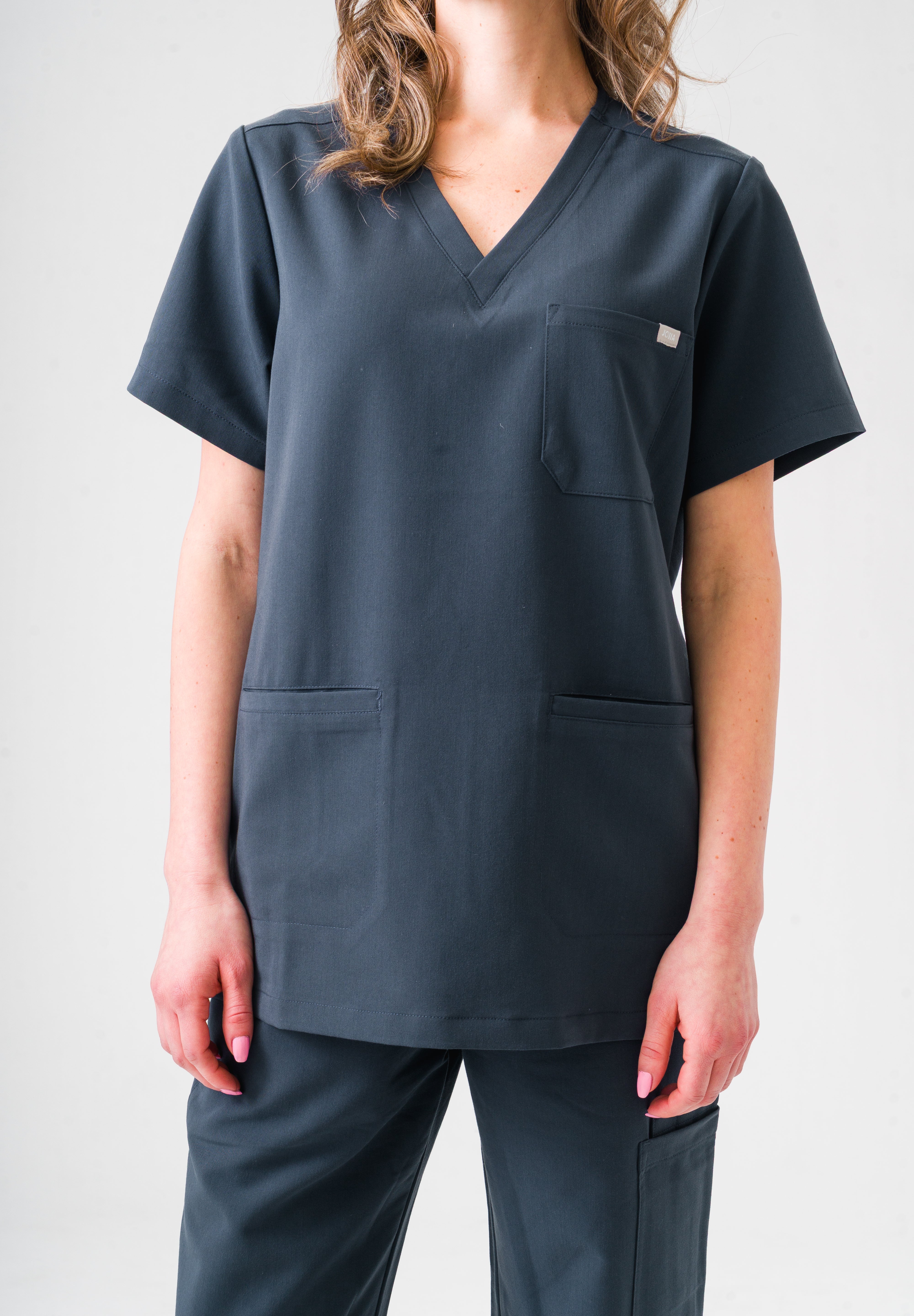 Victoria Scrub Top - Pewter