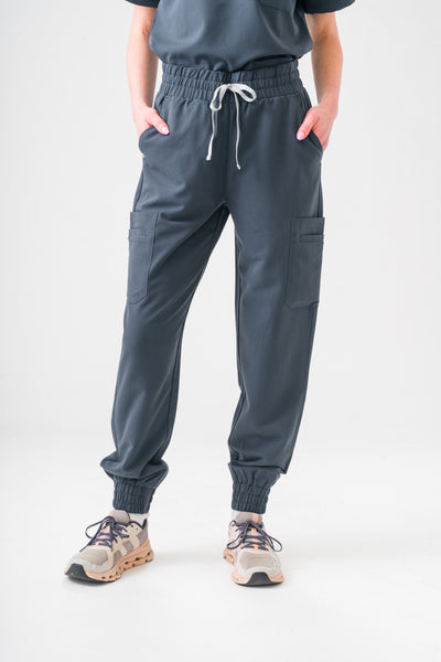 Pantalon médical de type jogging Anastasia - Gris Charbon