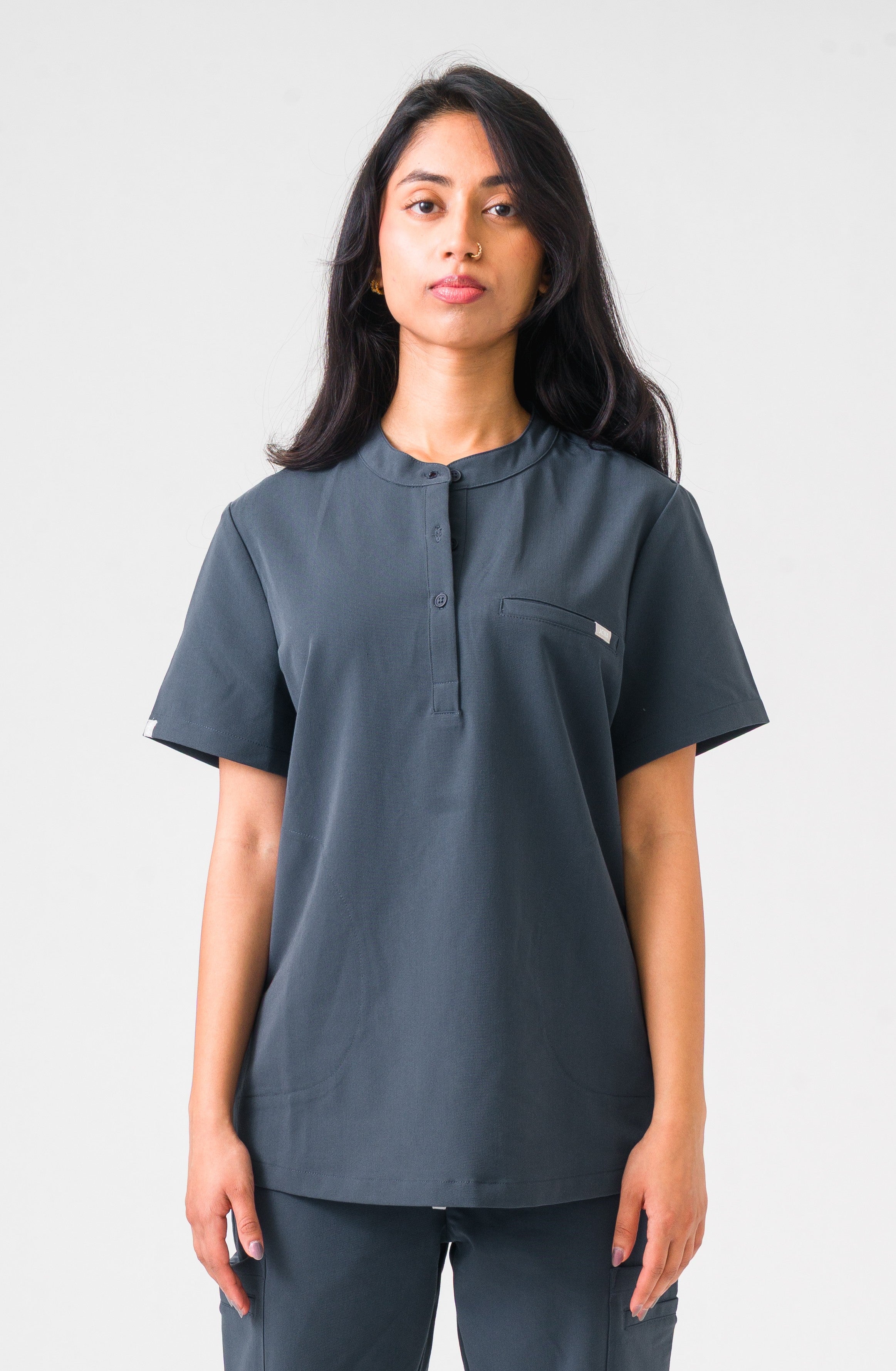 Blouse médicale Olivia - Gris Charbon