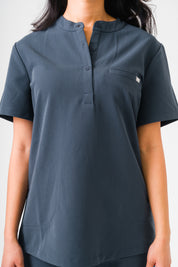 Gloria Scrub Top -Pewter