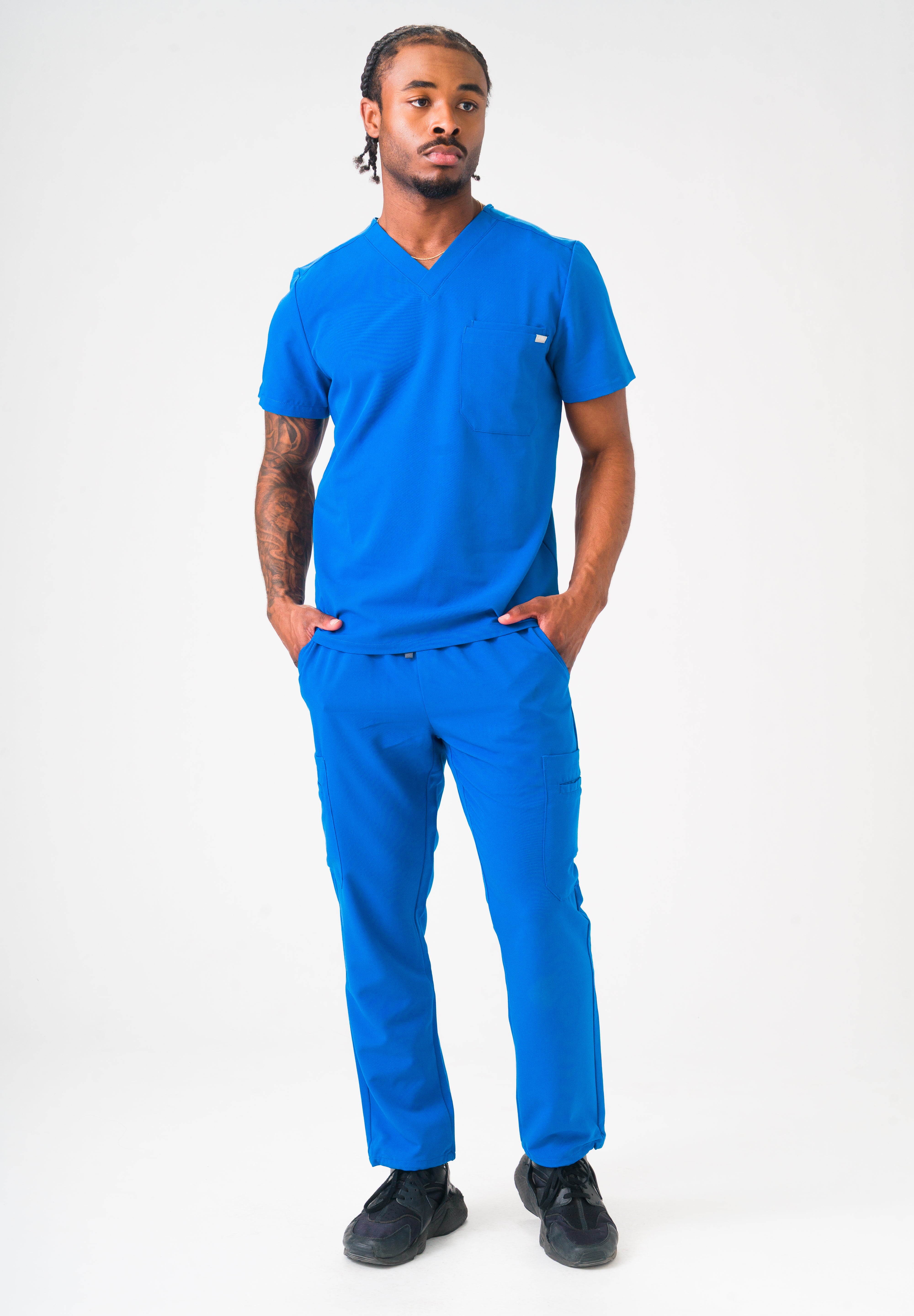 Liam Scrub Top - Royal Blue