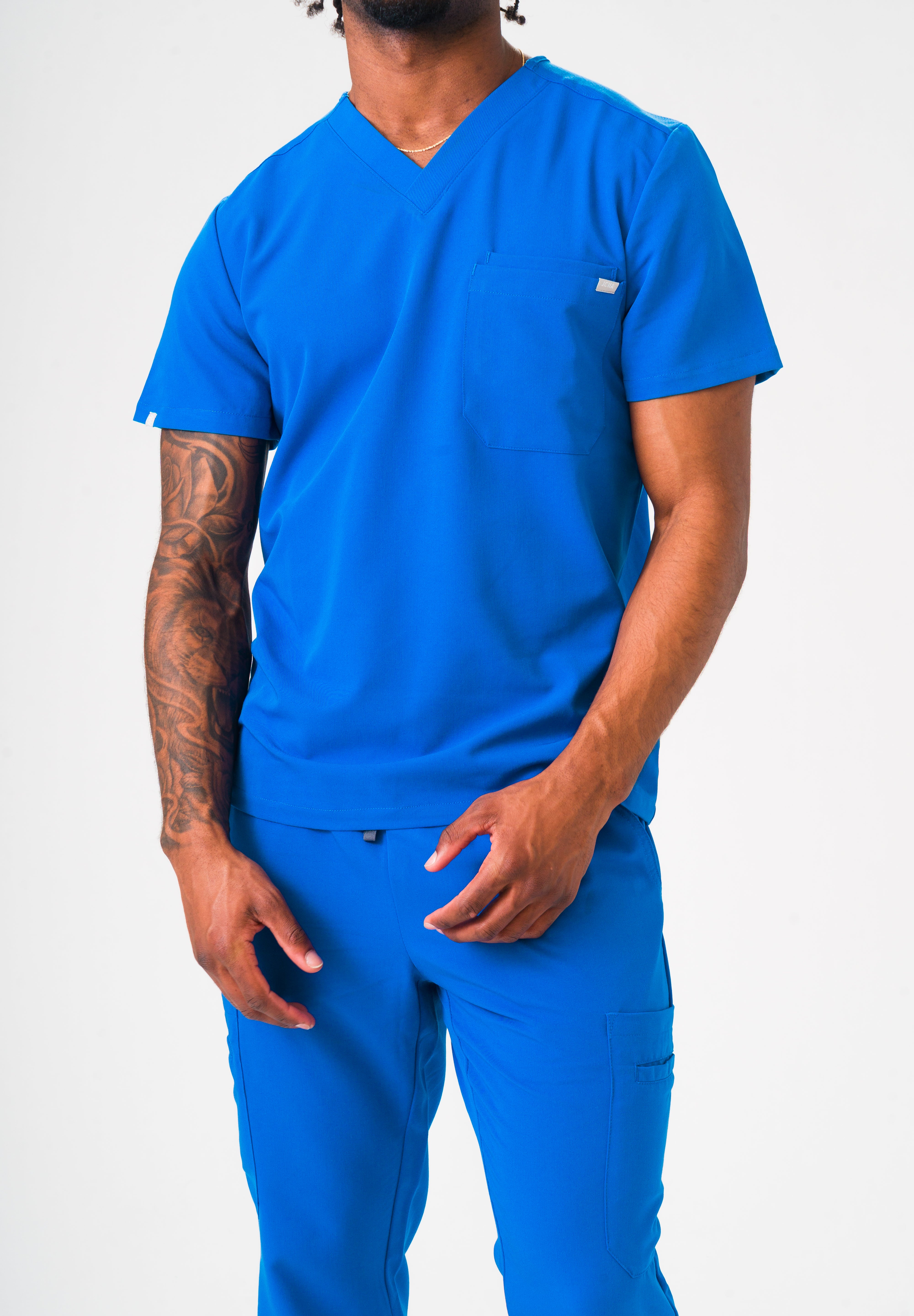 Blouse d'infirmier Liam - Bleu Royal