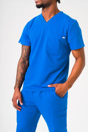 Liam Scrub Top - Royal Blue