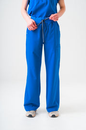 ACE Wide Leg Scrub Pants - Royal Blue