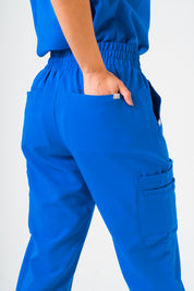 Pantalon de travail à jambes dRoyaltes Lulu - Bleu Royal