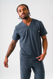 Liam Scrub Top - Pewter