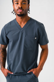 Liam Scrub Top - Pewter