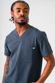 Liam Scrub Top - Pewter