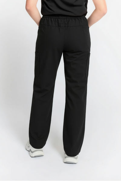 Pantalon de travail Mona à coupe droite, noir