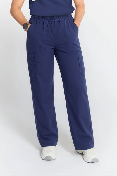 Pantalon de travail Mona à coupe droite, bleu marine
