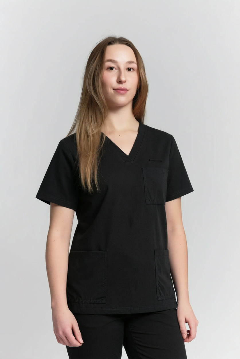 Rebecca Scrub Top Black