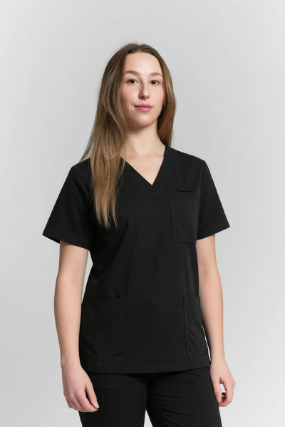Rebecca Scrub Top Black