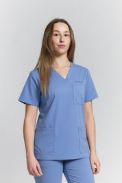 Rebecca Scrub Top Ceil Blue