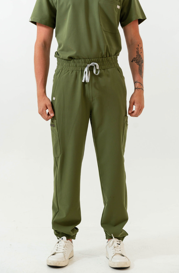 Kian Jogger Scrub Pants - Mossy Green