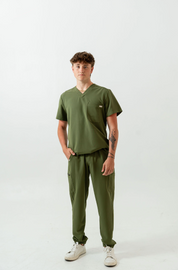 Liam Scrub Top - Mossy Green