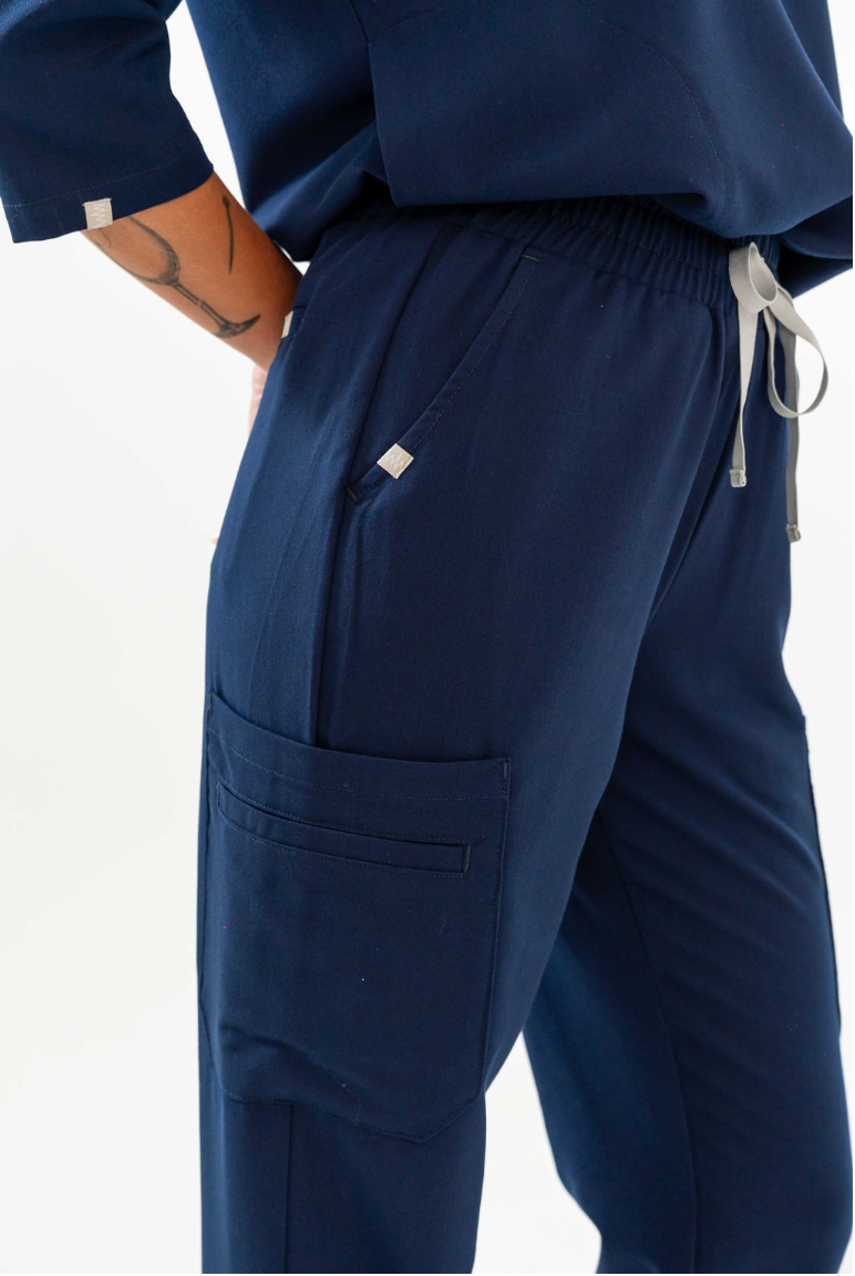 Anastasia Jogger Scrub Pants - Navy