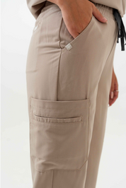 Anastasia Jogger Scrub Pants - Sandstone