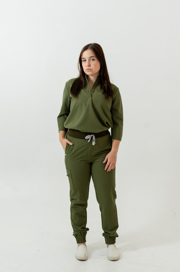 Elodia Jogger Scrub Pants - Mossy Green