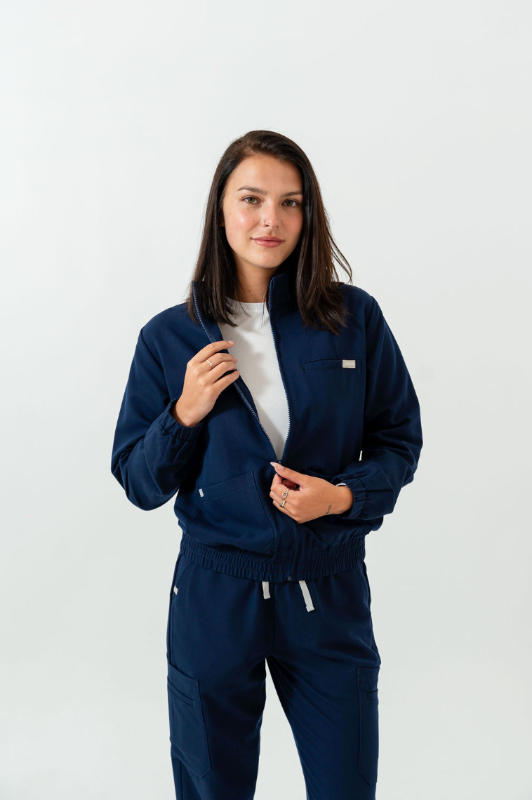 Thalia Scrub Jacket - Navy