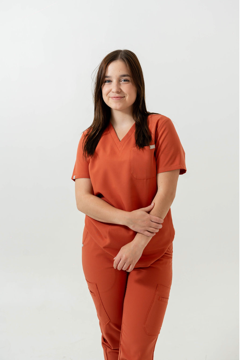 Victoria Scrub Top - Amber