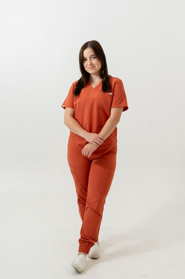 Victoria Scrub Top - Amber