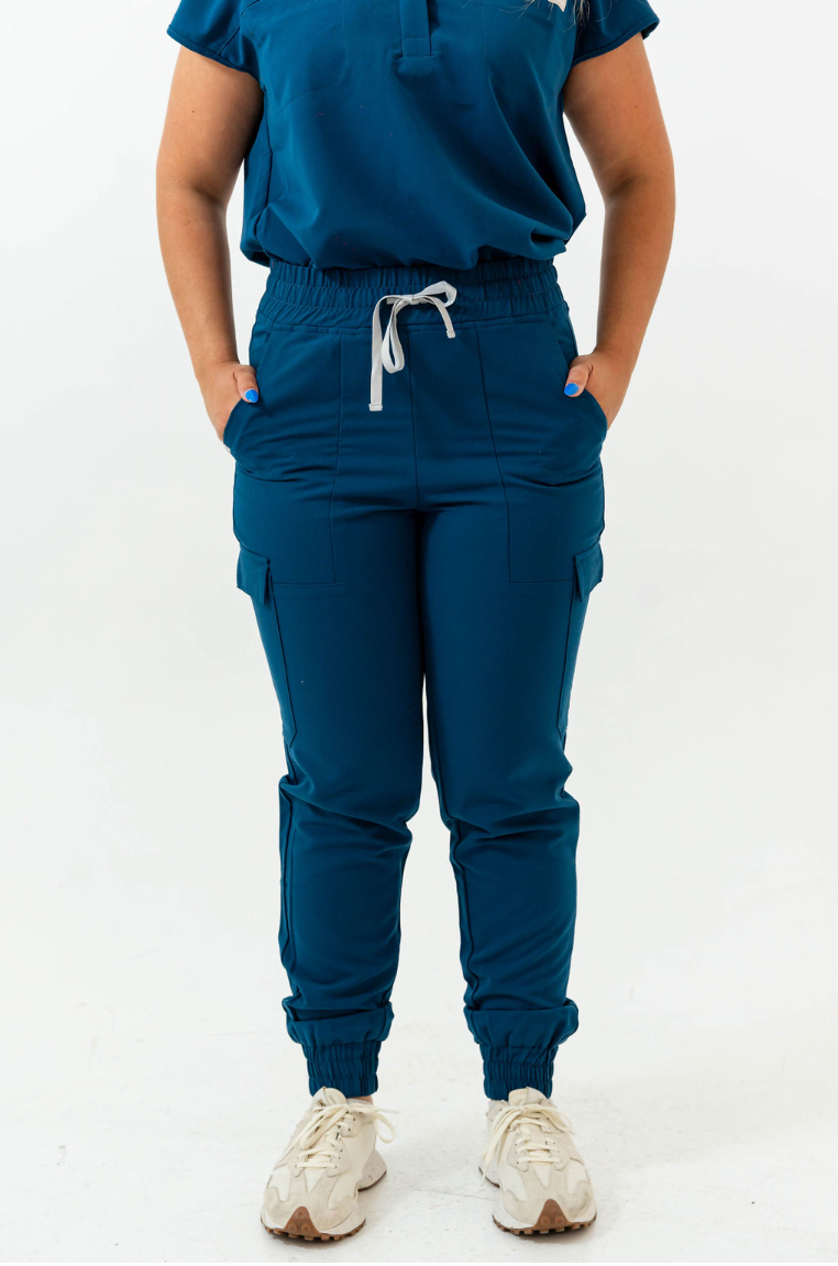 Lydia Jogger Scrub Pants - Abyss Blue