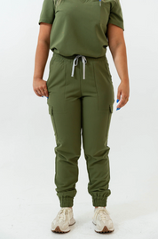 Lydia Jogger Scrub Pants - Mossy Green