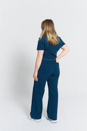 ACE Wide Leg Scrub Pants - Abyss Blue