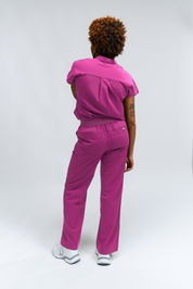 ACE Wide Leg Scrub Pants - Fuchsia