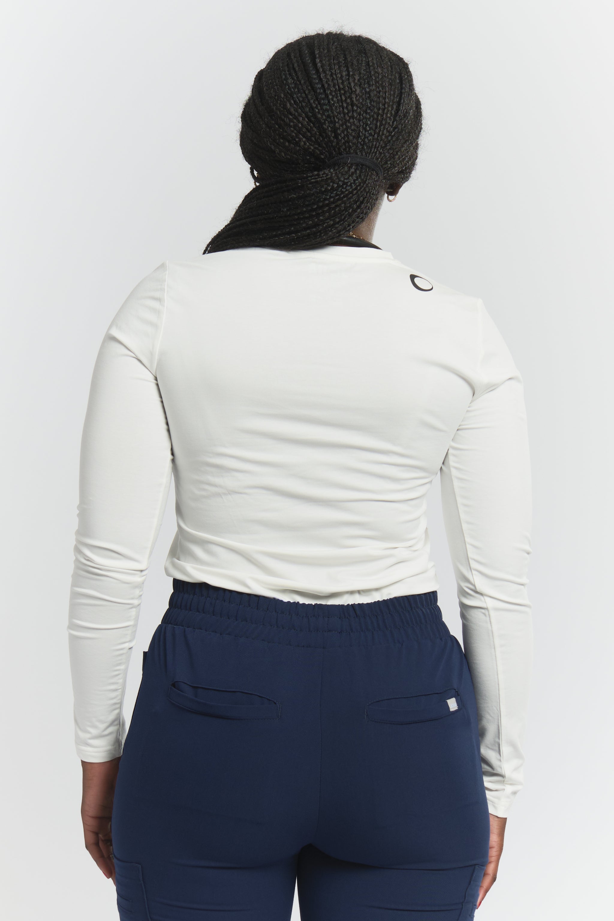 Maillot de corps à manches longues Amelia - Blanc