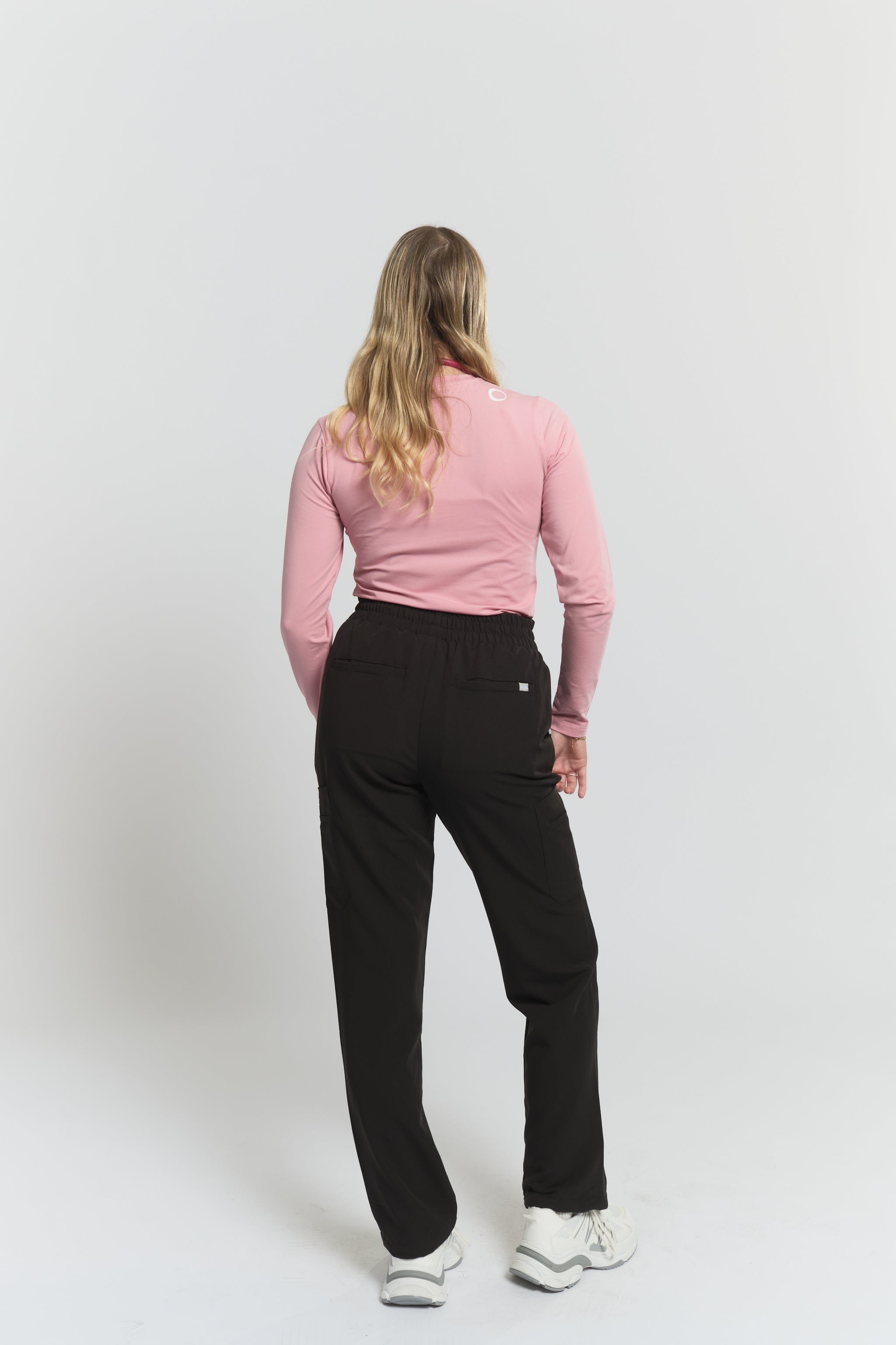 Lulu Straight Leg Scrub Pants - Black