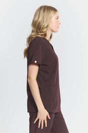 Victoria Scrub Top - Espresso