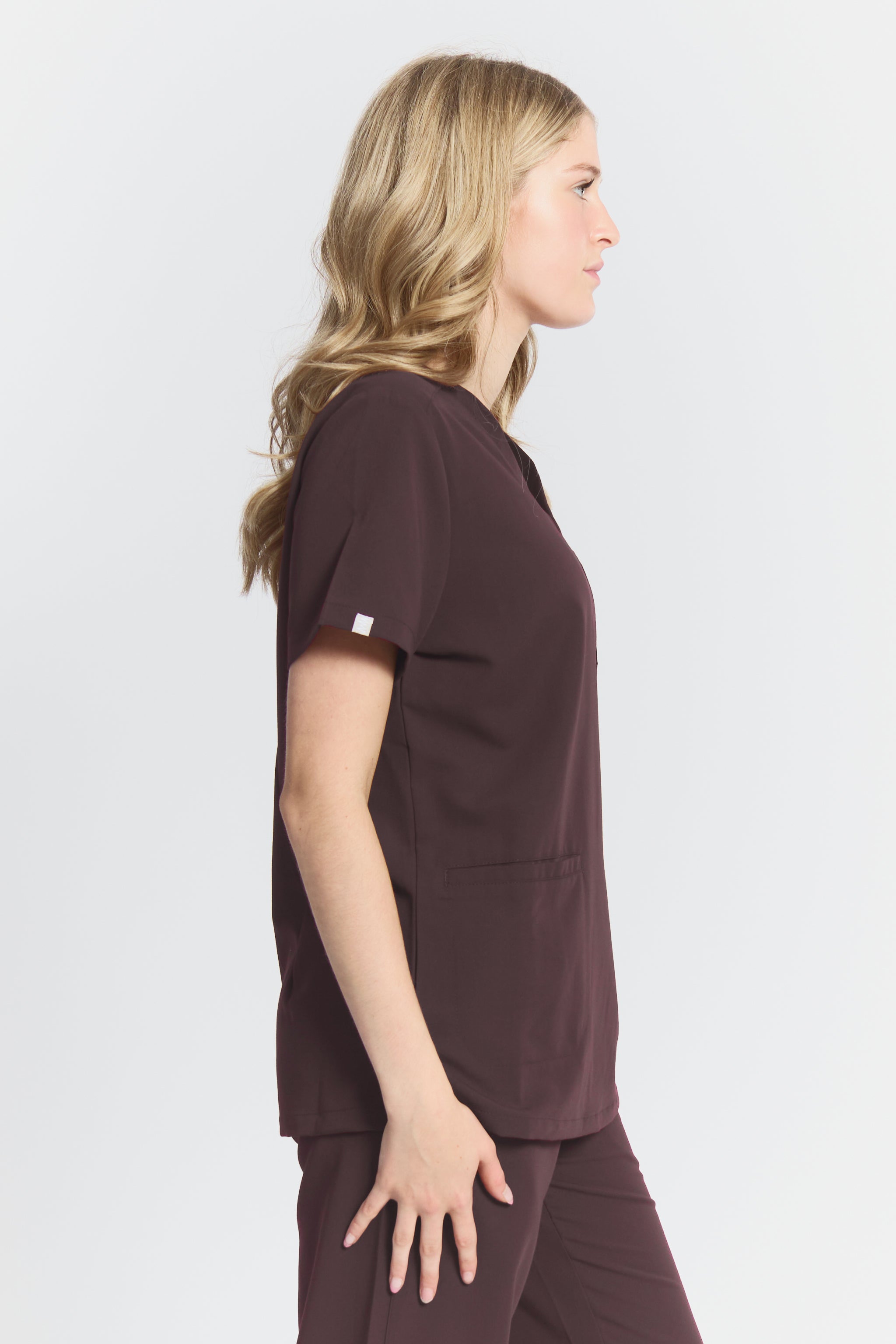 Victoria Scrub Top - Espresso